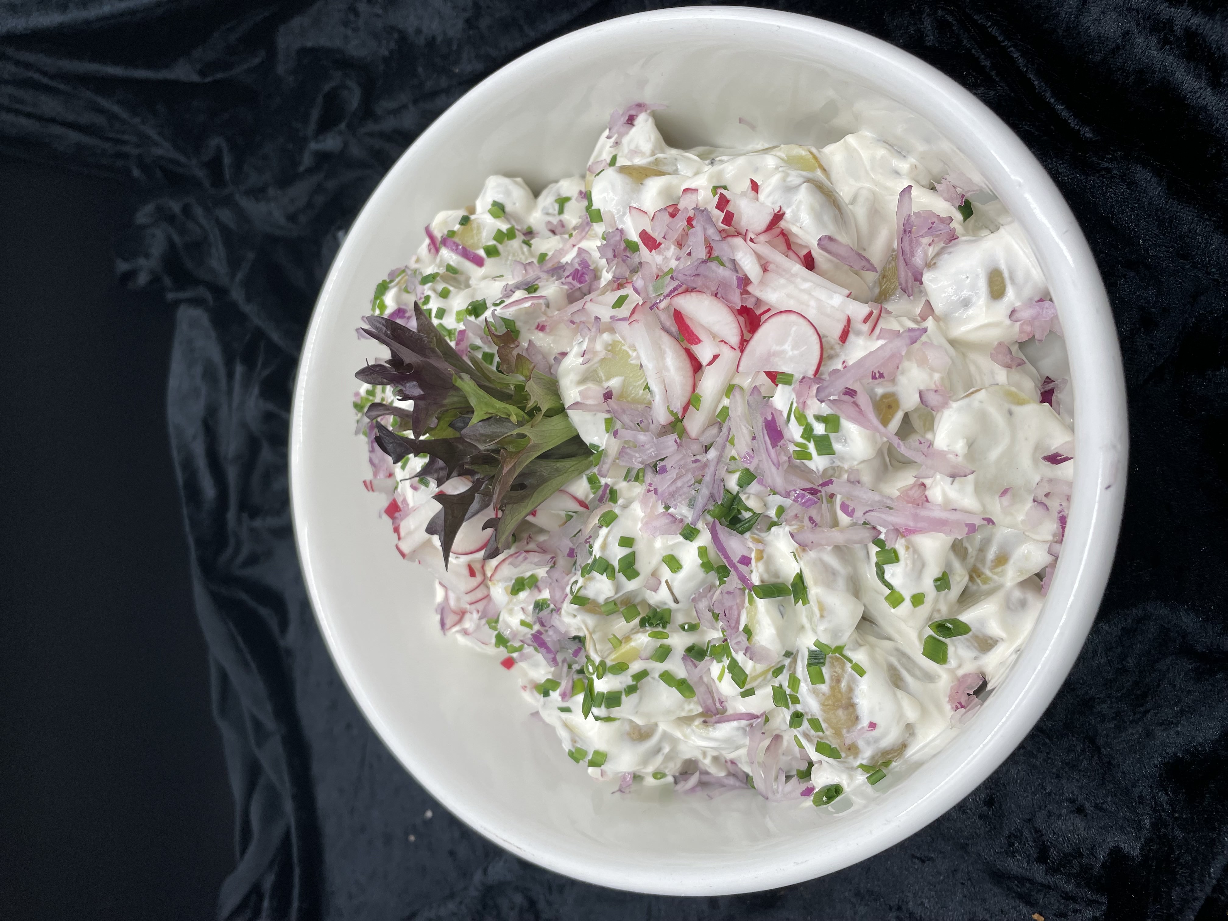 Kartoffelsalat med creme fraiche