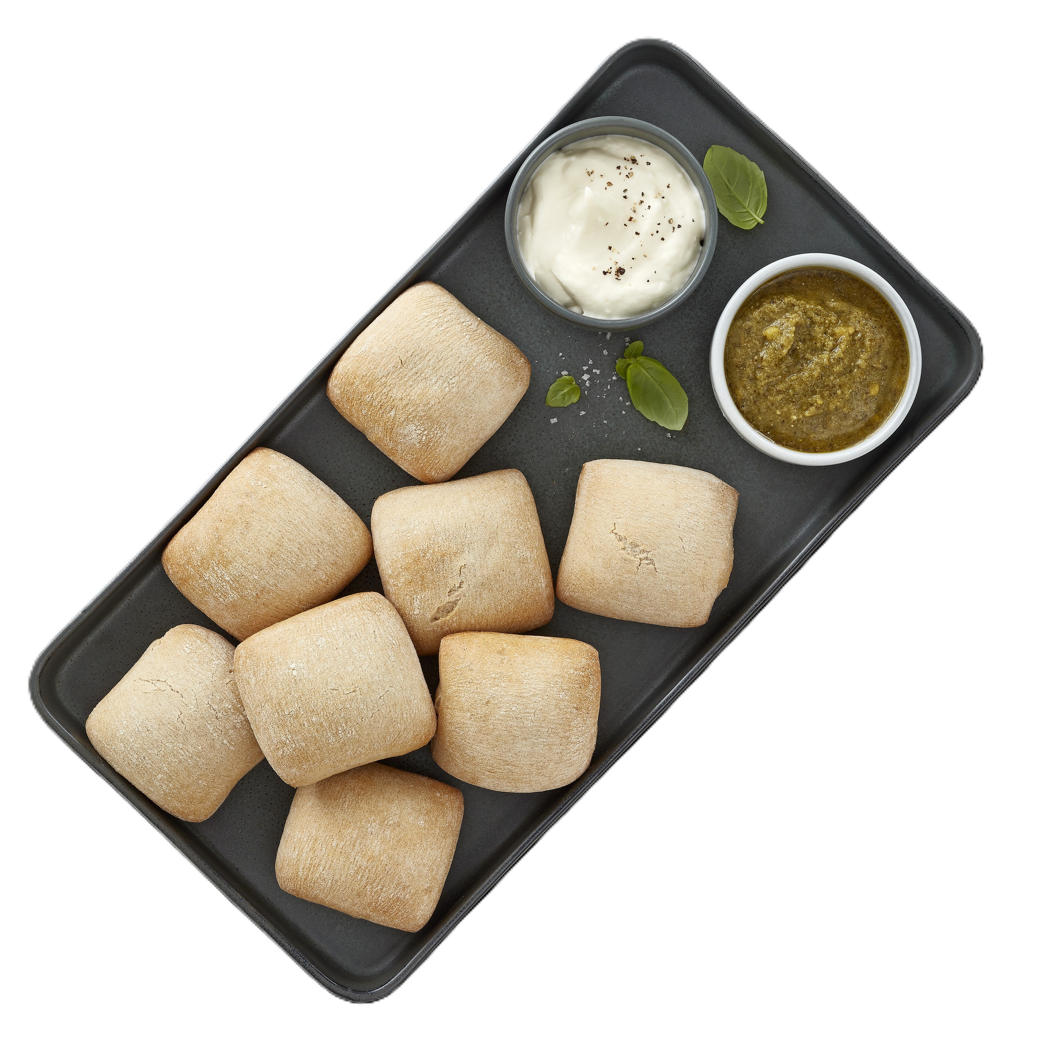 Brød med aioli og pesto