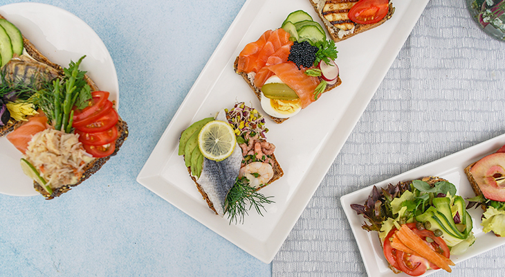 Smørrebrød med fisk