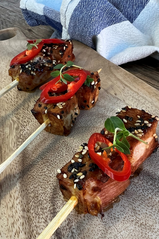 Spyd m/teriyaki-glaseret gris