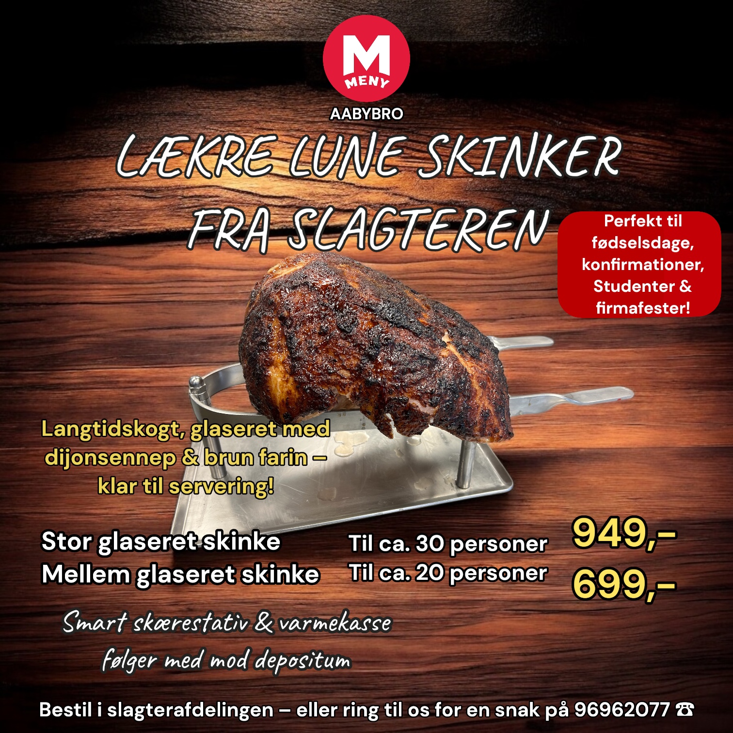 Lun glaseret skinke fra slagteren