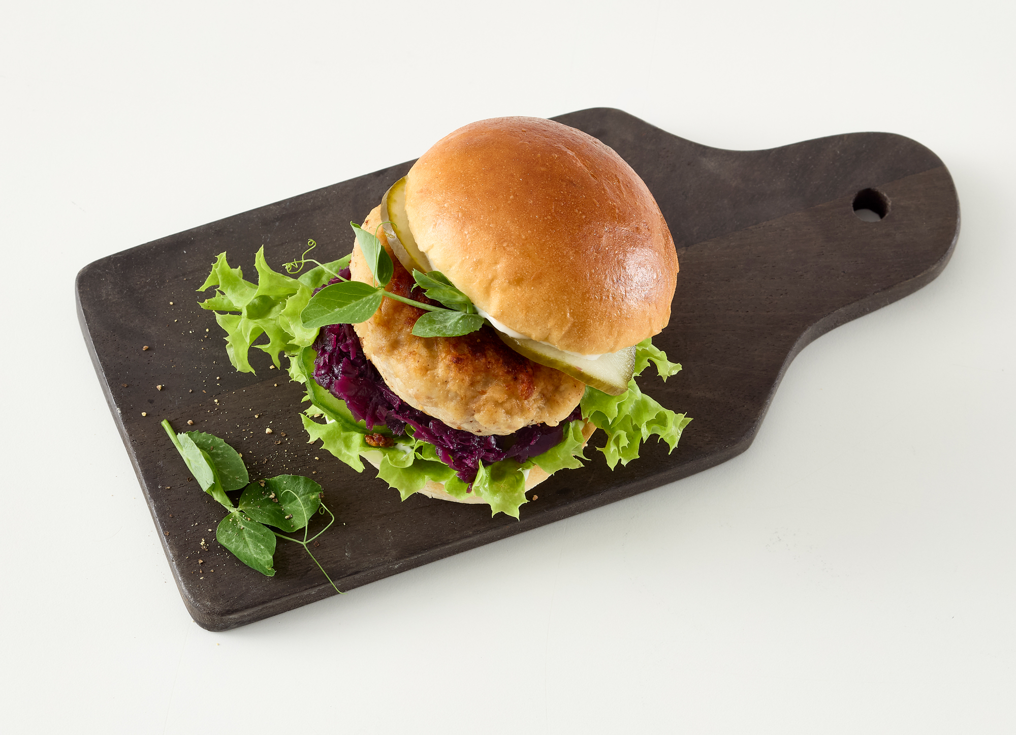 Slider med frikadelle og rødkål