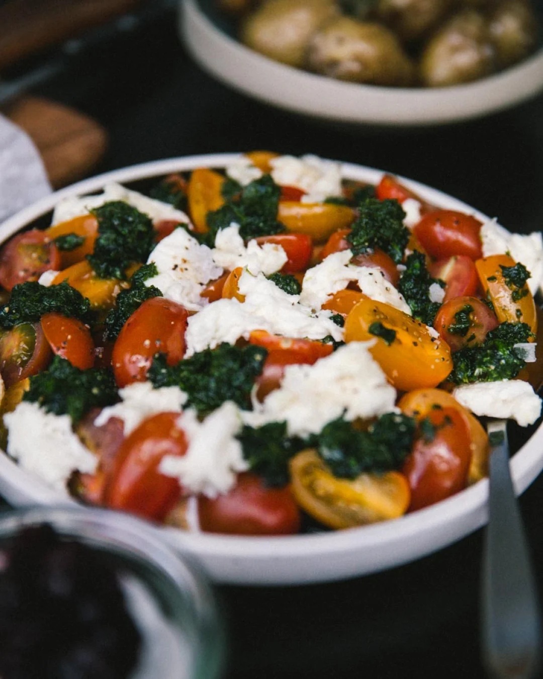 Tomatsalat m. burrata & balsamicoglace