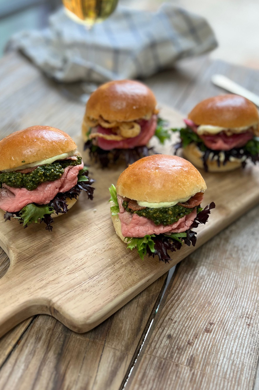 Slider m/oksekød og bacon
